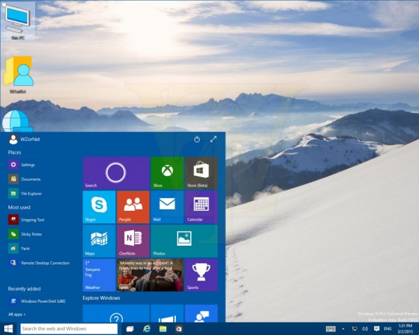 Windows 10 Build 10022截图大量流出 