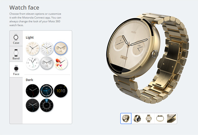 Moto 360支持定制 新增多种表带和外壳 