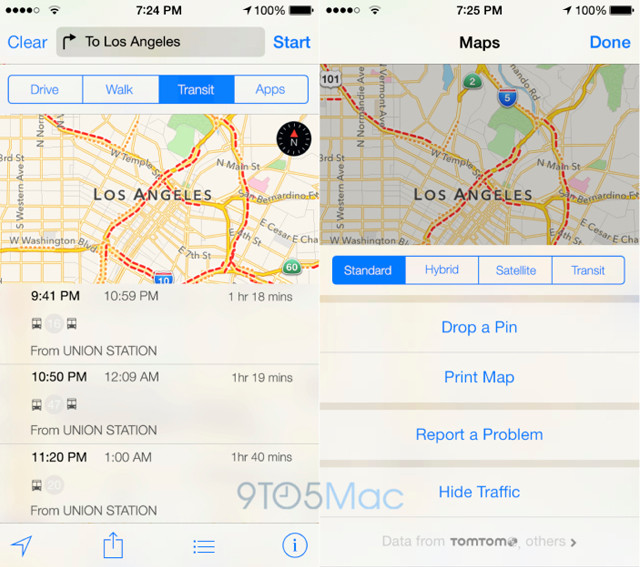 iOS 9地图升级 支持地铁火车等交通导航 