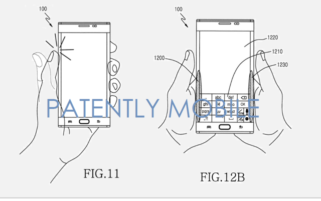 三星获曲面屏新专利：支持背部触控 