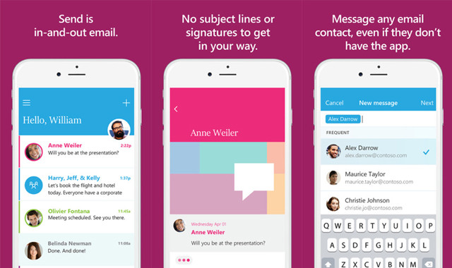 微软推简洁风格邮件应用Send 专注短对话 