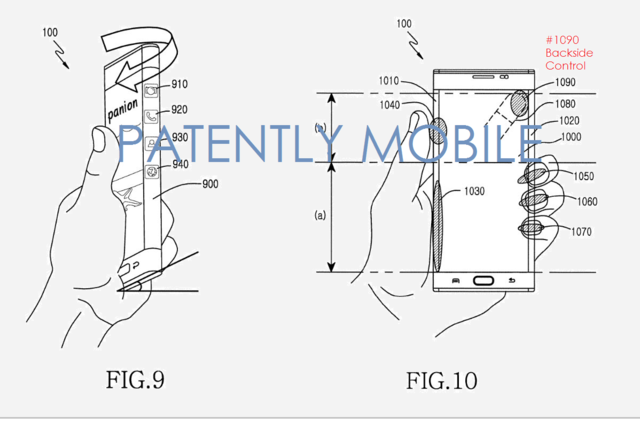 三星获曲面屏新专利：支持背部触控 