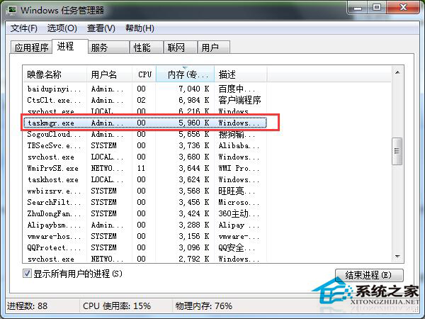 Win7系统下的taskmgr.exe是什么进程？