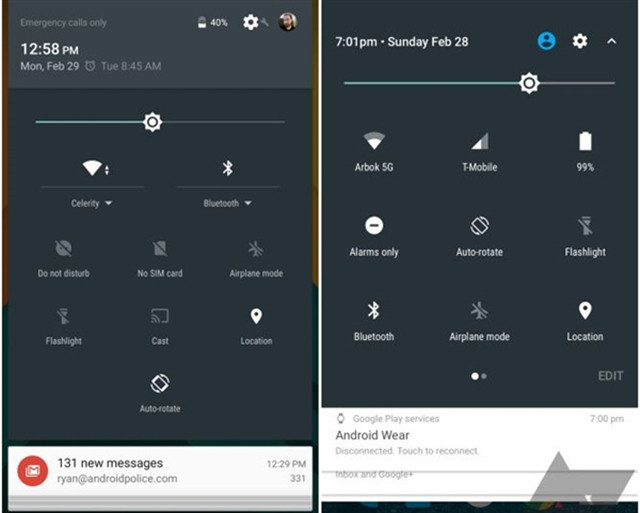 Android 7.0曝官方截图：通知栏变样 