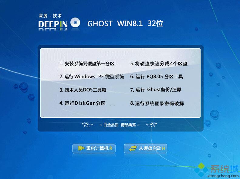 深度技术ghost win8.1 32位完美精简版安装部署图